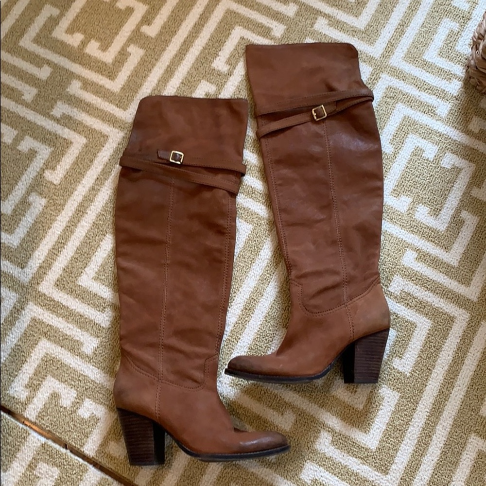 Vince Camuto over the knee brown boots size 7